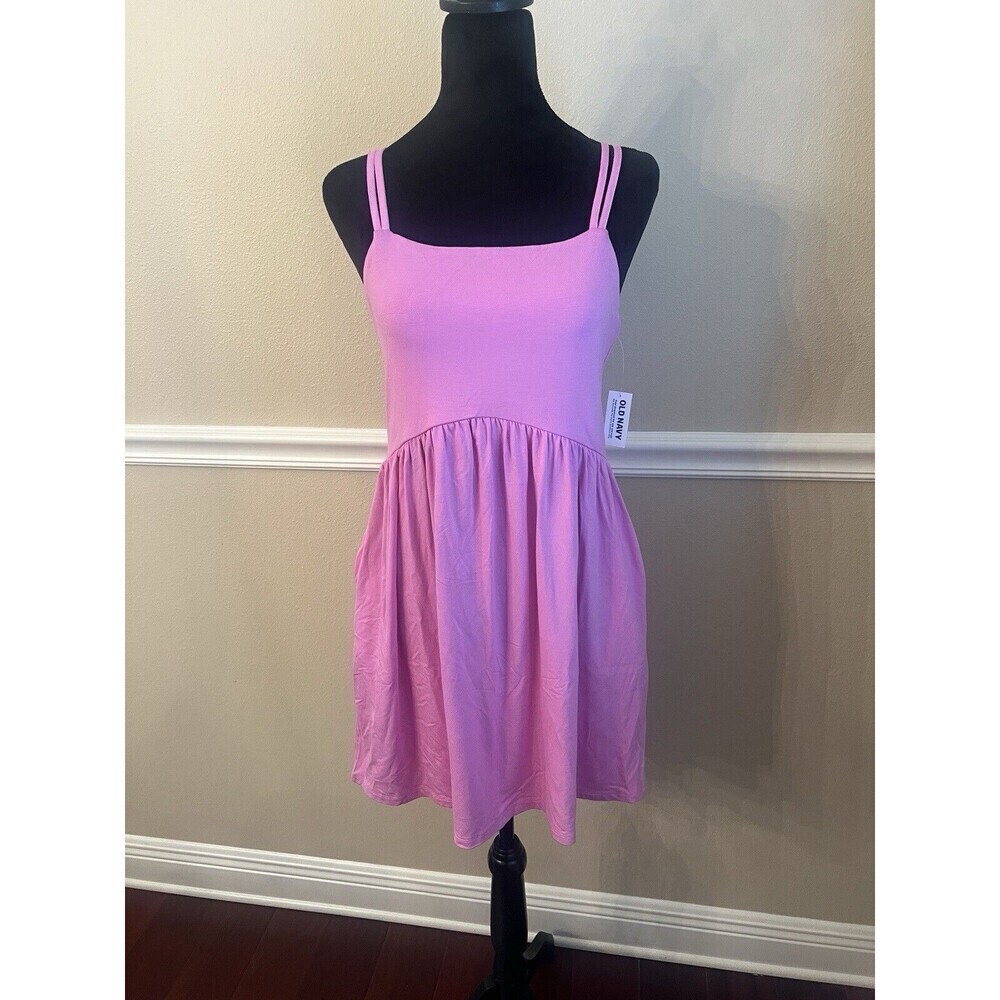OLD NAVY Pink/Purple Dress Small With Pockets NWT